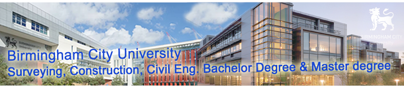 Birmingham City University surveying construction civil eng. bachelor degree & Master Degree